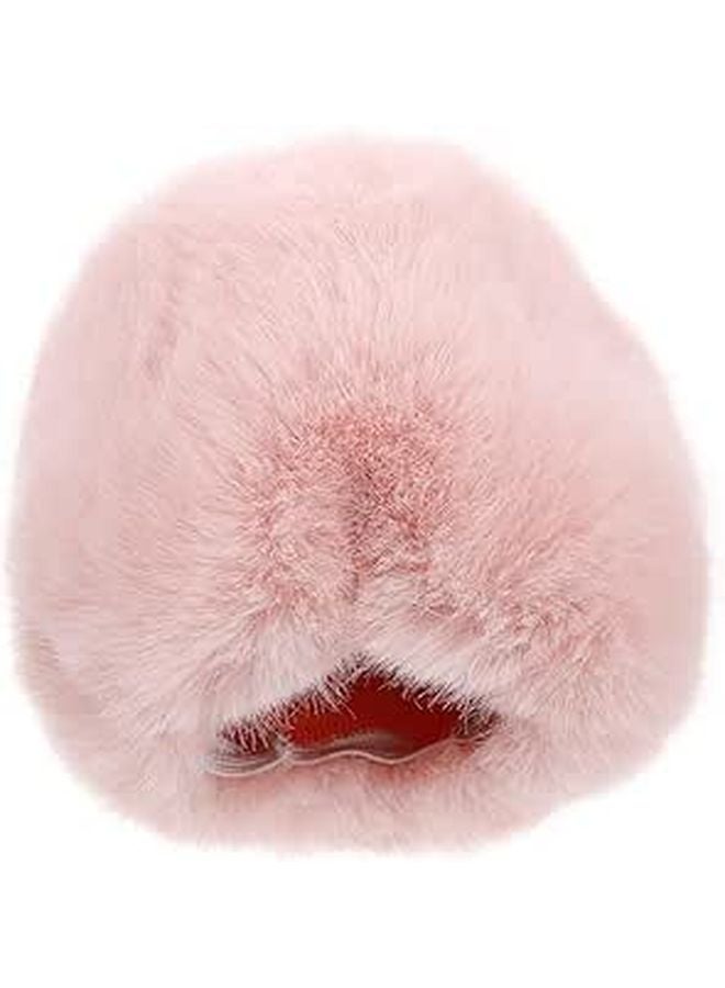 Pink Soft Plush Microphone Windscreen Cover For Noise Reduction Recording Broadcasting - Image 1