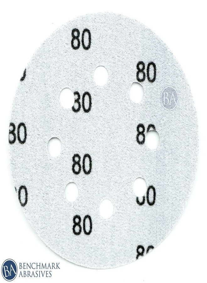Benchmark Abrasives 5 Inch Sanding Discs Hook and Loop, Ceramic 8 Holes Adhesive Sandpaper for Surface Blending, Automotive - Orbital Sander Sandpaper (50 Discs), 100 Grit - Image 5