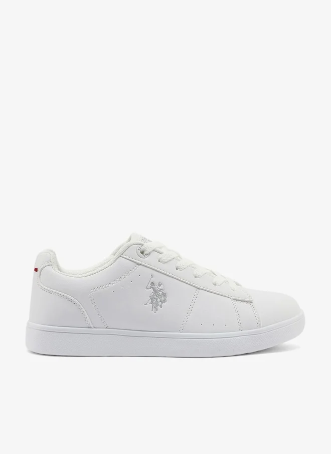 U.S. Polo Assn. Women's White Low-Top Exclusive Lightweight Sneakers – Unmatched Comfort, All-Day Wear, Confidence in Every Step