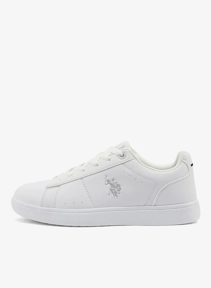 U.S. Polo Assn. Women's White Low-Top Exclusive Lightweight Sneakers – Unmatched Comfort, All-Day Wear, Confidence in Every Step