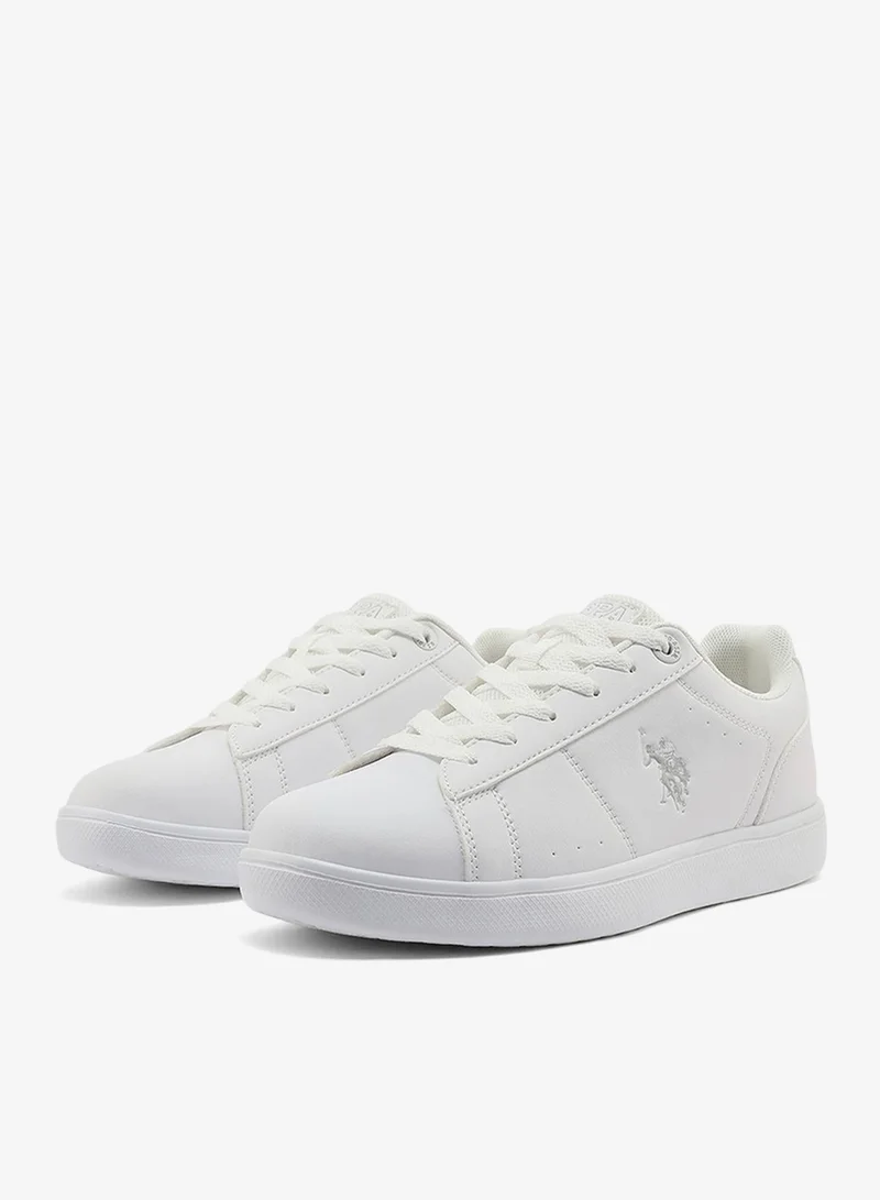 U.S. Polo Assn. white Women's White Low-Top Exclusive Lightweight Sneakers – Unmatched Comfort, All-Day Wear, Confidence in Every Step for Women | Best Price UAE