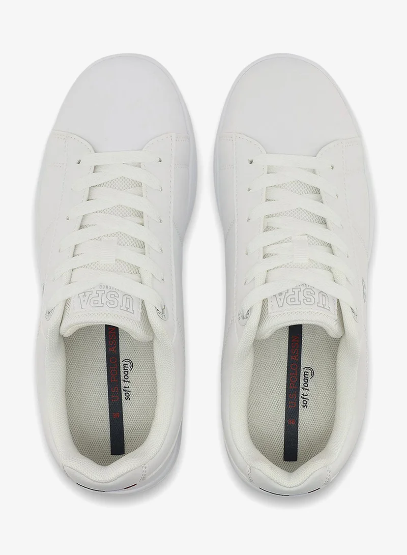 U.S. Polo Assn. white Women's White Low-Top Exclusive Lightweight Sneakers – Unmatched Comfort, All-Day Wear, Confidence in Every Step for Women | Best Price UAE