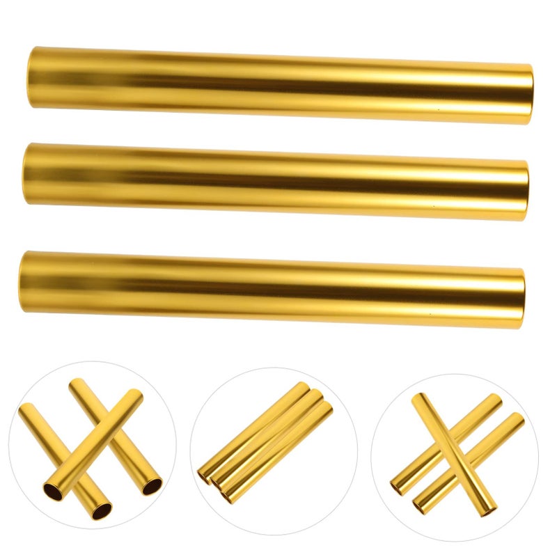 Lightweight Aluminum Alloy Relay Baton Set of 3 for Race Training Indoor Outdoor Sports - Image 4