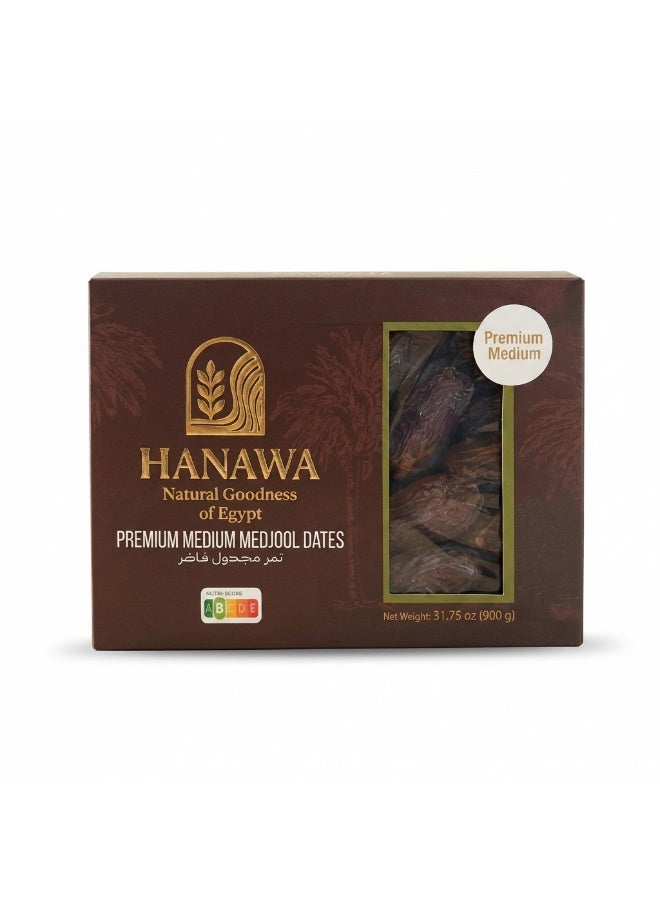 HANAWA Premium Medium Egyptian Medjool Dates 900g | Natural Luxury Dates | Vegan | No Added Sugar - Image 1