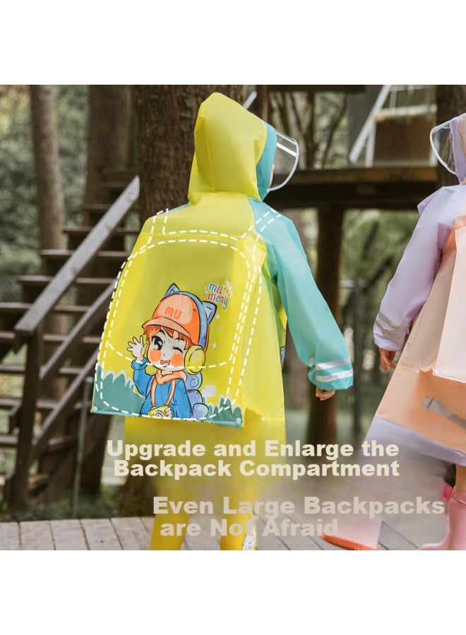 Moremerry Children's Raincoat Full Body Waterproof Poncho For Boys And Girls, Thick Cartoon Design For Toddlers And Kids, Pretty Girl Style, 2XL - Image 3