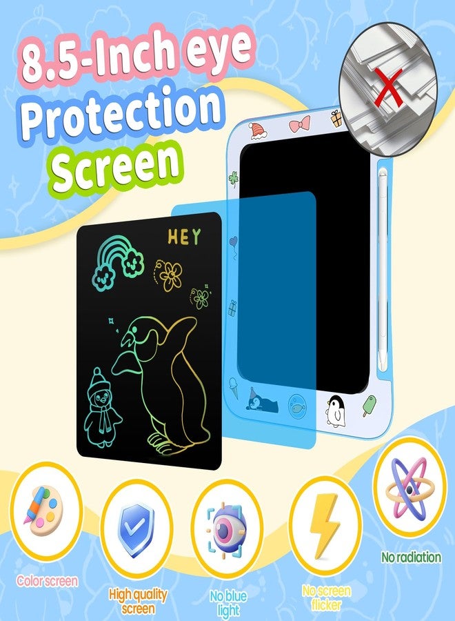 Genialba LCD Writing Board Drawing Board with Colorful Screen for Kids and Girls 3-7 Years Old - Educational Toys for Birthdays and Christmas (Penguin) - Image 4