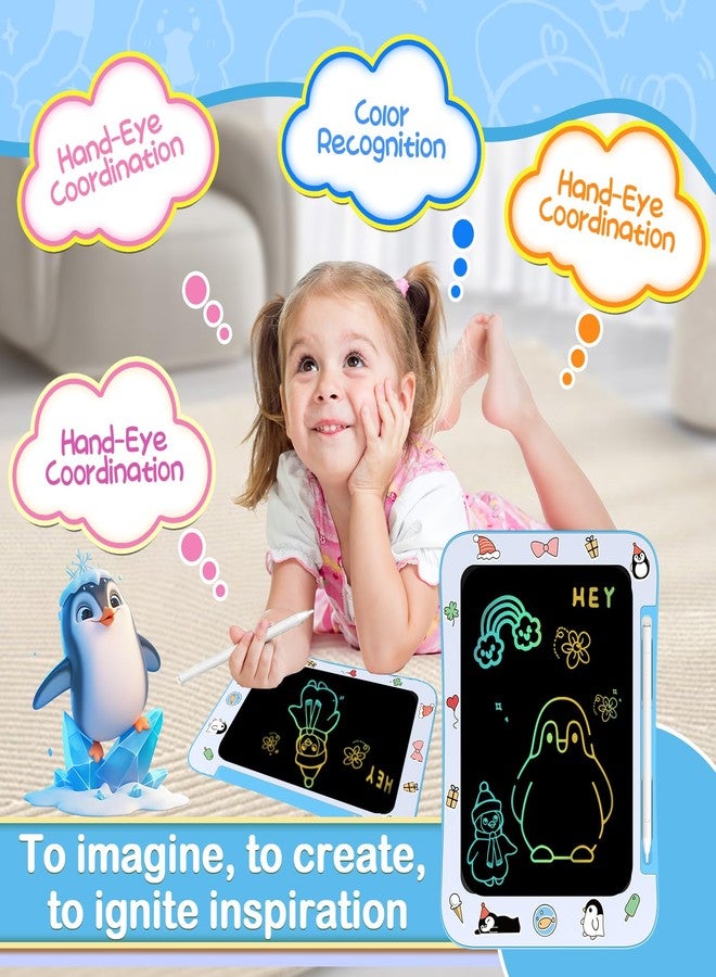 Genialba LCD Writing Board Drawing Board with Colorful Screen for Kids and Girls 3-7 Years Old - Educational Toys for Birthdays and Christmas (Penguin) - Image 3