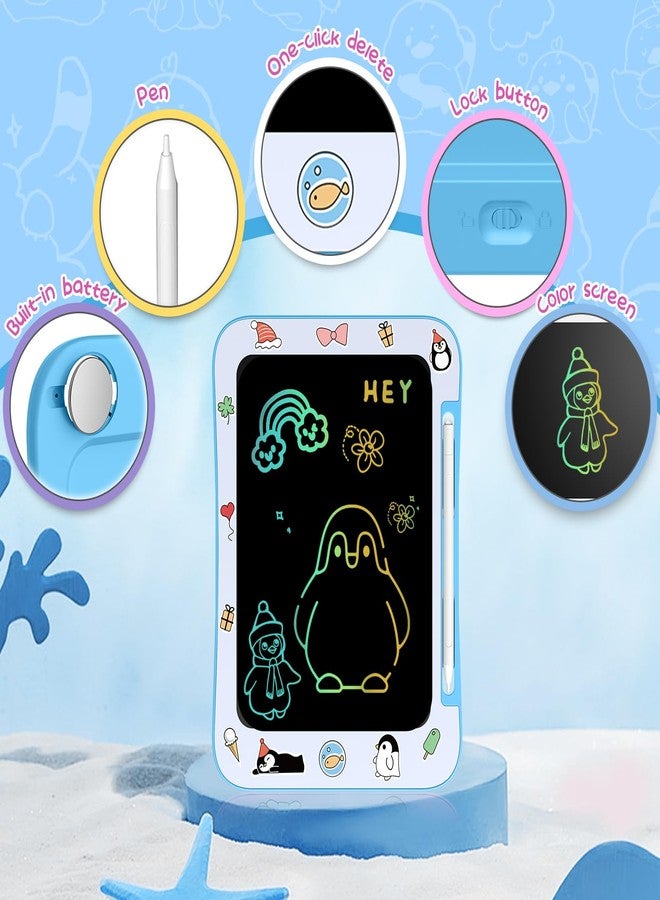Genialba LCD Writing Board Drawing Board with Colorful Screen for Kids and Girls 3-7 Years Old - Educational Toys for Birthdays and Christmas (Penguin) - Image 2