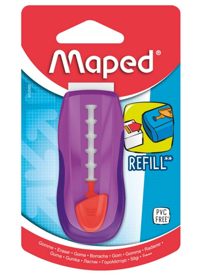 Maped Universal Refill Eraser | Pack of 3 |PVC Free Non Toxic Eraser| Ideal for Daily use| Pencil Eraser| Long Lsting Eraser| Long Eraser |Big Eraser | Refillable Eraser - Image 1