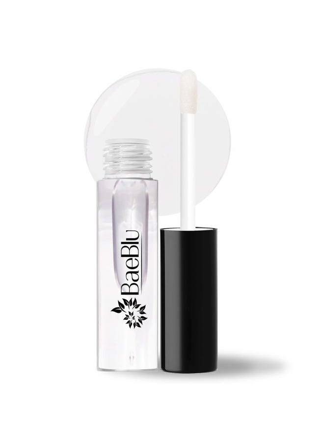 BaeBlu Organic Vegan Lip Gloss, 100% Natural Non-Toxic Moisturizing Ingredients, It's Clear to Me - Image 1
