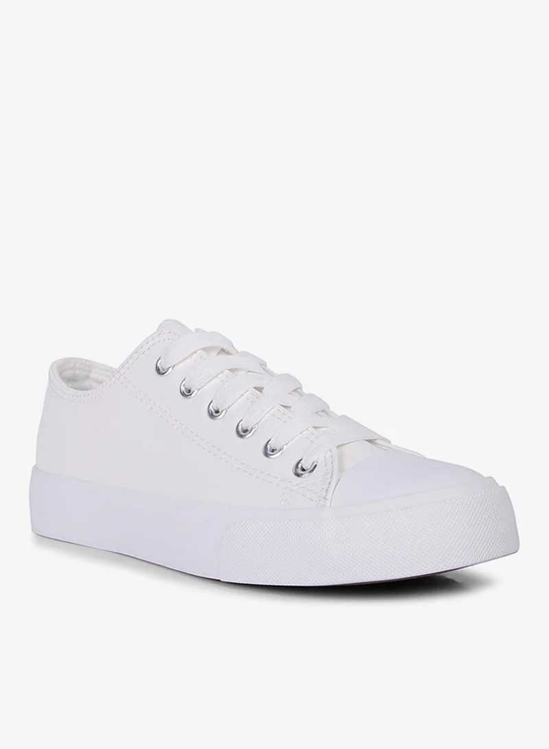 London Rag White Canvas Sneakers