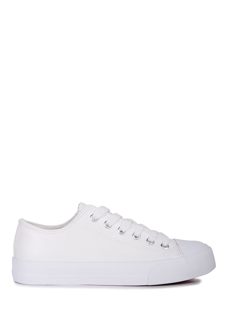 London Rag - White Canvas Sneakers - Image 1