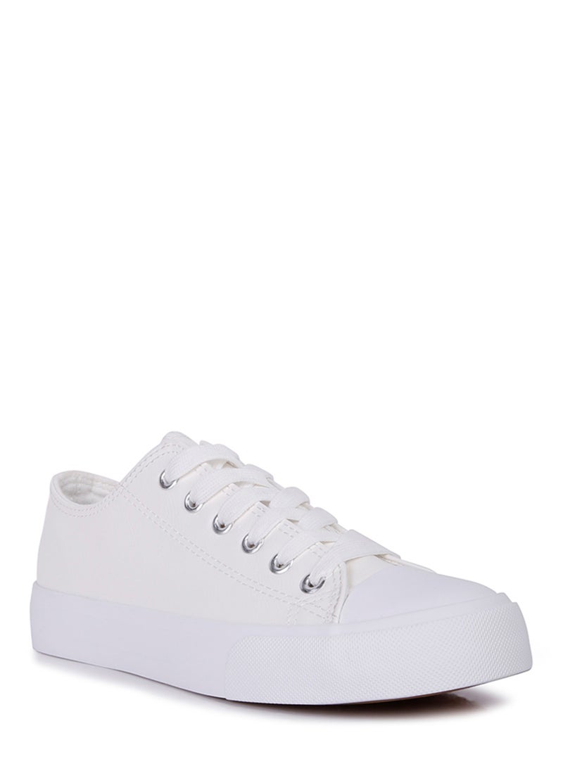 London Rag - White Canvas Sneakers - Image 1
