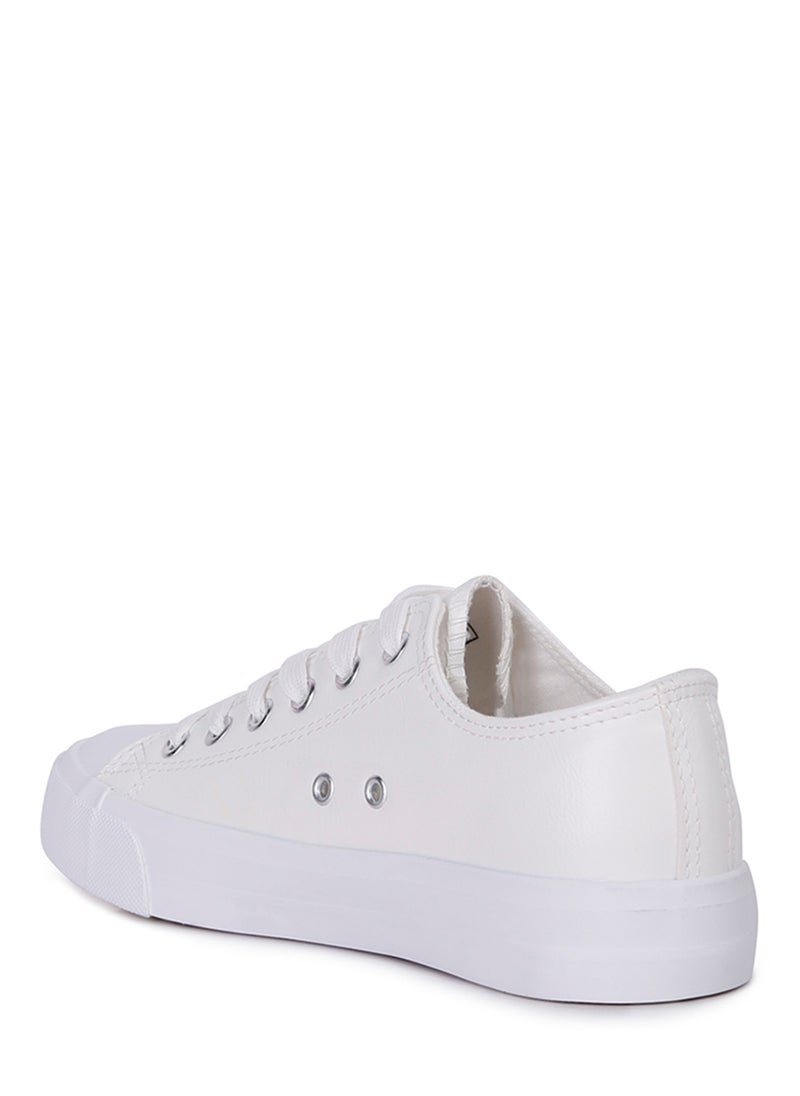 London Rag - White Canvas Sneakers - Image 1