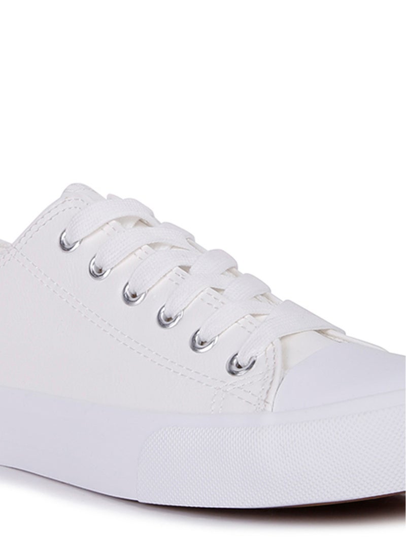 London Rag - White Canvas Sneakers - Image 1