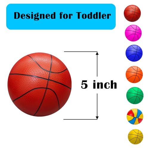 ABAJI Mini Basketballs 5 Toy Ball with Pump Needle Durable Material for Mini Hoop Toddlers Kids Teenagers for Pool Indoors Outdoors - Image 5