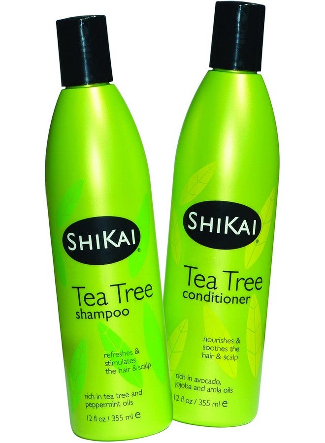 شيكاي شامبو شيكاي بشجرة الشاي (١٢ أونصة، عبوة من قطعتين) بخلاصة النعناع وشجرة الشاي | ينعش وينشط فروة رأسك | بديل خالٍ من الصابون | ترطيب للاستخدام اليومي - Image 2