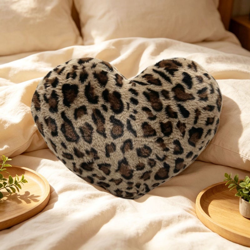 Vintage Leopard Print Star Plush Pillow - Image 3