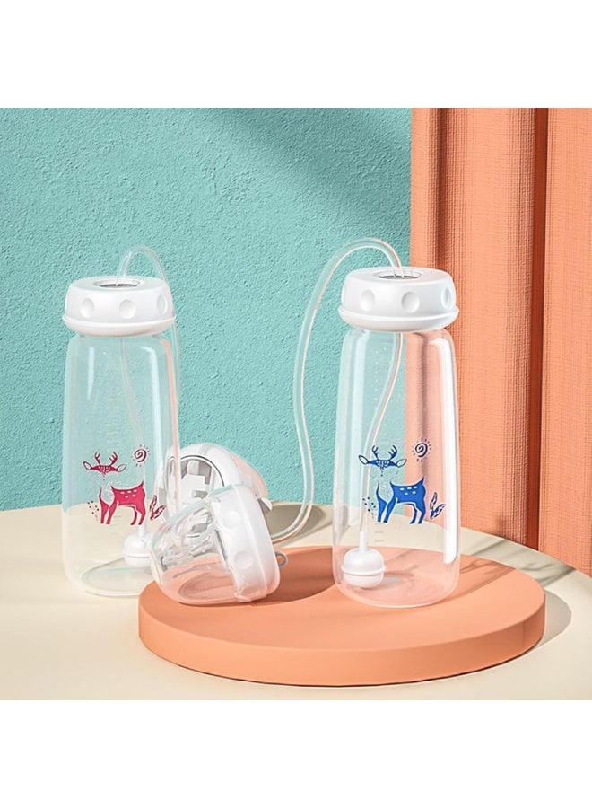 ATRJSZ 240ml Anti-Colic Babys Bottle - 2 Pack Hands-Free Nursing System with Tube Straw | Adjustable Flow Milk Bottle with Slow Flow Breast-Like Teat for Natural Latch | Infant Feeding Essentiales - Image 5