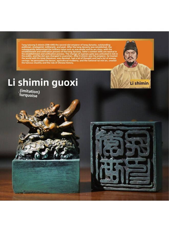 null - Imperial Seal, Imperial Seal, Imperial Seal, Archaeological Excavation, Toy Blind Box, Your Majesty, Please Ascend The Throne, Qin Shihuang, Li Shimin Seal-Color:[Live Edition] Your Majesty, Please Enthrone The Imperial Seal (Ganlong) To Send Tools And Inkpad Without Gift Box - Image 1