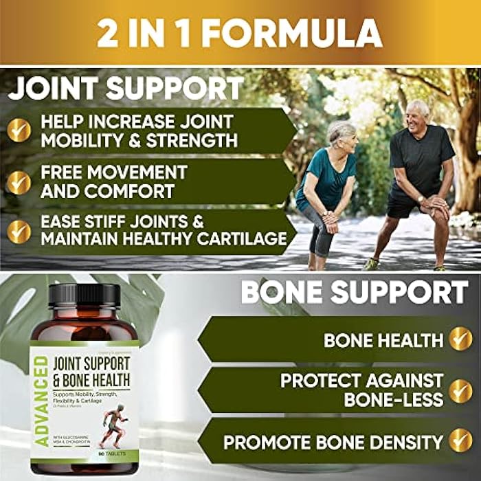 NutraPro Glucosamine Chondroitin MSM Joint Relief Supplements & Bone Health - for Knee & Joint Relief, Bone Strength, Joint Health, Movement, Flexibility, Strength & Comfort.45 Days Servings - Image 2