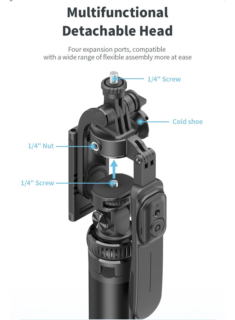 عصاية سيلفي متعددة الاستخدامات مع حامل ثلاثي وإضاءة سيلفي للتصوير ١٢٠ لمبة ليد ٣٠٠٠ ملي أمبير - Image 2