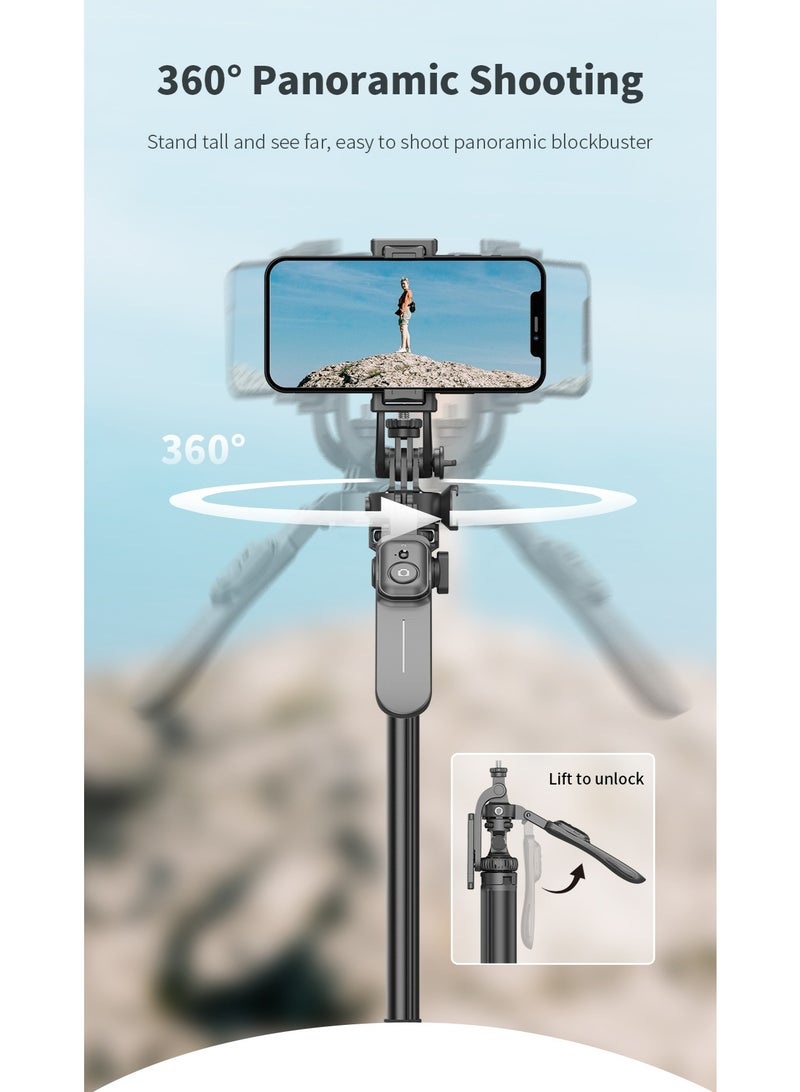 عصاية سيلفي متعددة الاستخدامات مع حامل ثلاثي وإضاءة سيلفي للتصوير ١٢٠ لمبة ليد ٣٠٠٠ ملي أمبير - Image 3