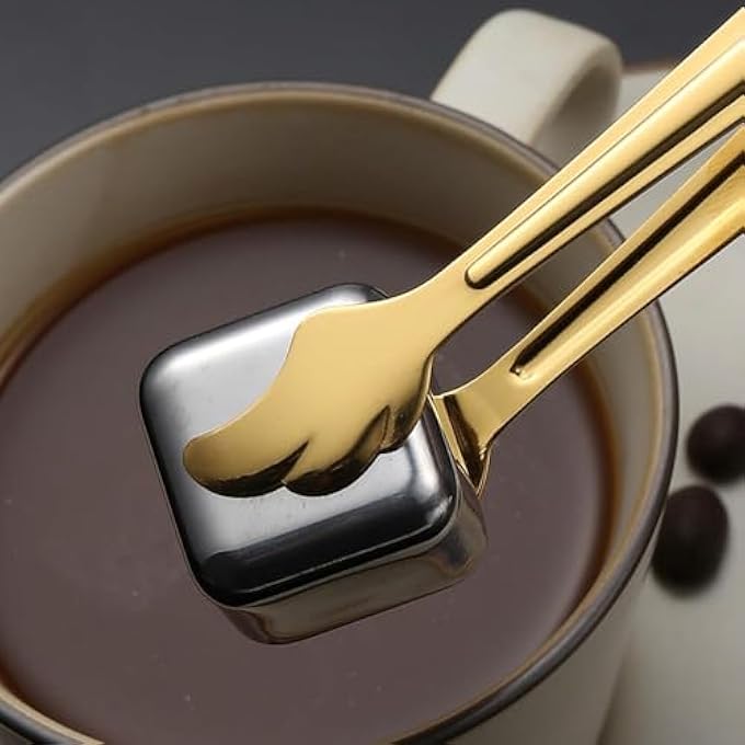 Khazna 4Pcs Mini Tongs For Appetizer Stainless Steel Small Serving Food Ice Sugar Coffee Tea Party Desserts And Bucket 43Inch - Image 4