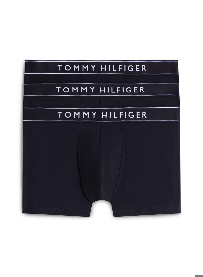 TOMMY HILFIGER 3-Pack Essential Logo Waistband Trunks - Image 1