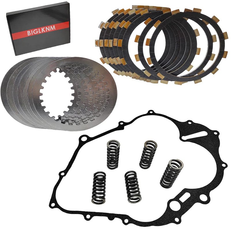BIGLKNM Clutch Kit Friction Plates & Cover Gasket Compatible for Yamaha Raptor 660 YFM660R 2001 2002 2003 2004 2005 - Image 1