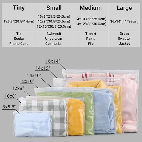 Svaldo Swimsuit Bags Storage Clear, Clothing Packaging Bags for Bikini, Swimwear, Bathing Suit Storage, T Shirt Packaging, 10x8 inch, Pack of 25, 3 Mil with Vent Holes - Image 2