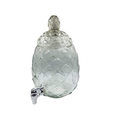 Home-Cart Home-Cart Glass Dispenser Beverage Pitcher Juice Wine Whiskey Beer Container 1 Piece, 5.7 Liter with Free 2 Pieces Mason Jar  - Image 1