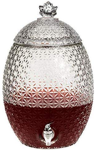 Home-Cart Home-Cart Glass Dispenser Beverage Pitcher Juice Wine Whiskey Beer Container 1 Piece, 5.7 Liter with Free 2 Pieces Mason Jar  - Image 4