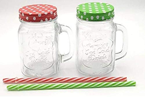 Home-Cart Home-Cart Glass Dispenser Beverage Pitcher Juice Wine Whiskey Beer Container 1 Piece, 5.7 Liter with Free 2 Pieces Mason Jar  - Image 2