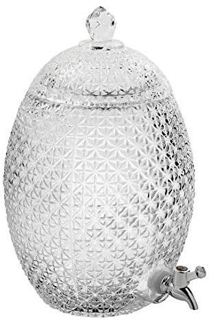Home-Cart Home-Cart Glass Dispenser Beverage Pitcher Juice Wine Whiskey Beer Container 1 Piece, 5.7 Liter with Free 2 Pieces Mason Jar  - Image 3