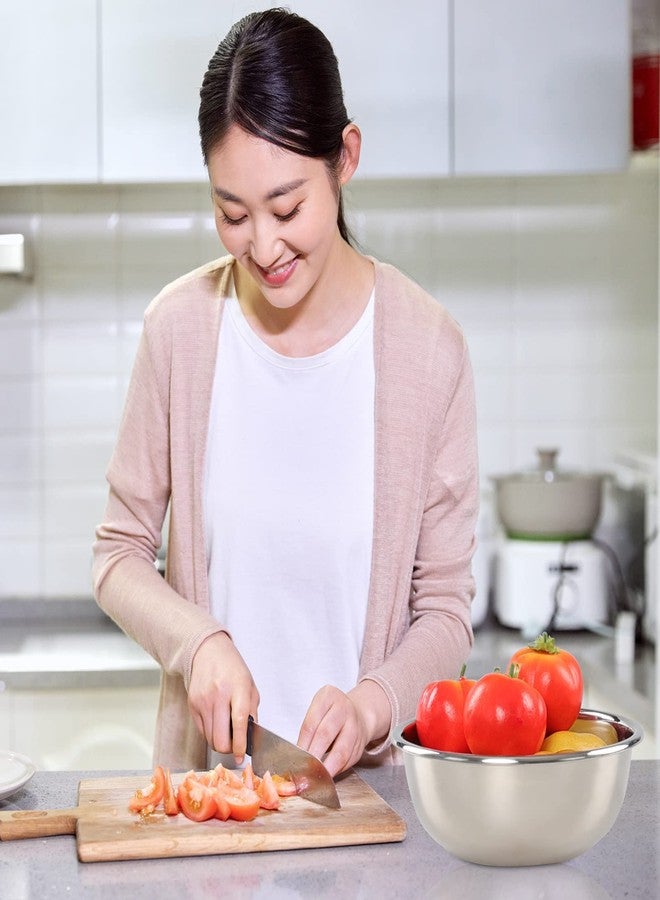 Jekiyo Stainless Steel Mixing Bowls, Metal Prep Bowls for Kitchen, Set of 4 - Image 4