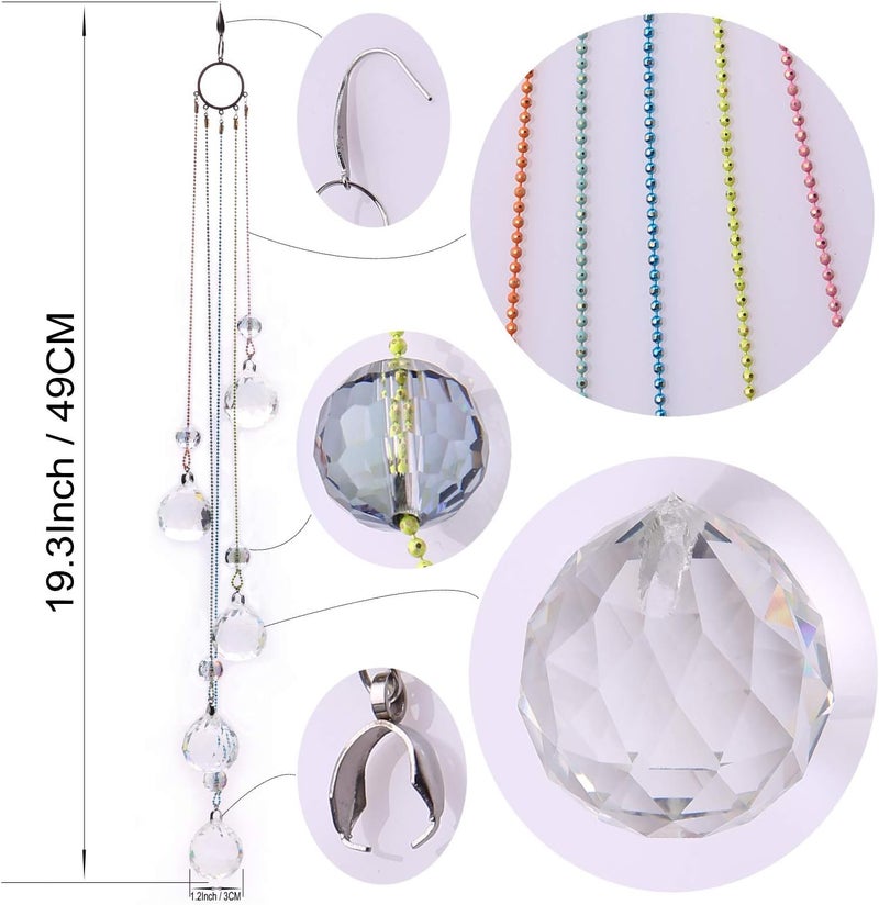 Pedobo Crystals Ball Prisms Suncatcher Hanging Ornament Rainbow Maker for Home,Garden Decoration - Image 2