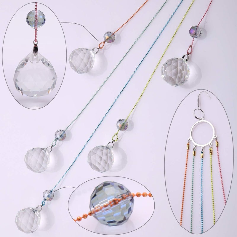 Pedobo Crystals Ball Prisms Suncatcher Hanging Ornament Rainbow Maker for Home,Garden Decoration - Image 1