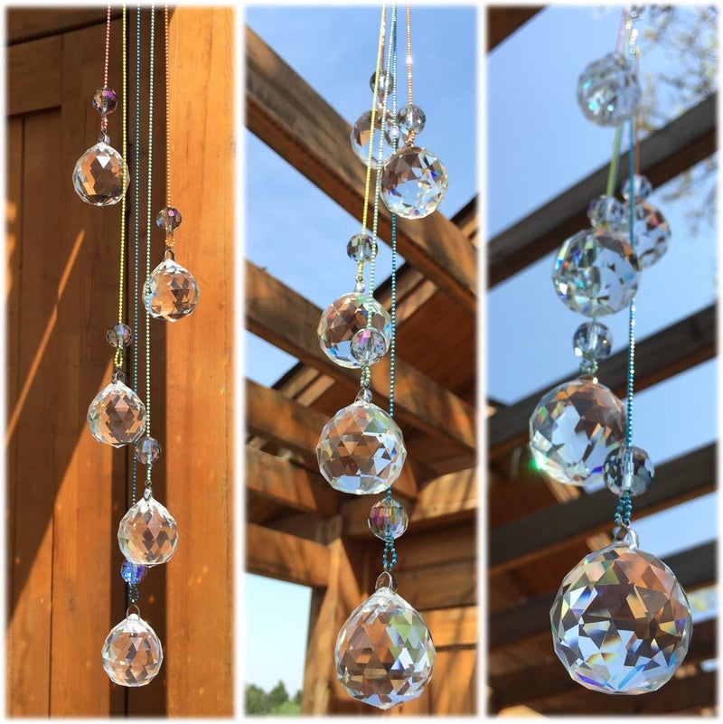 Pedobo Crystals Ball Prisms Suncatcher Hanging Ornament Rainbow Maker for Home,Garden Decoration - Image 4