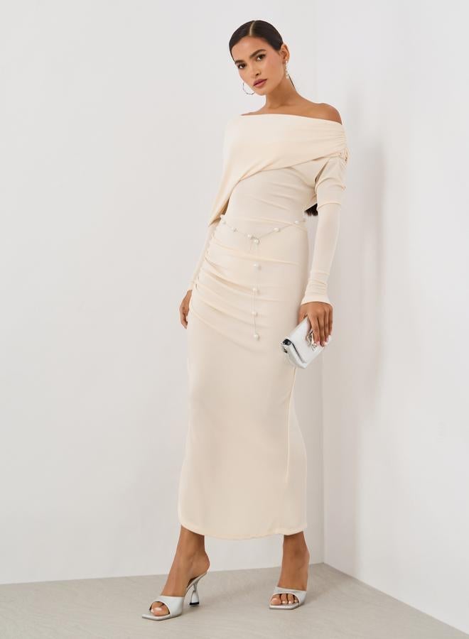 Styli Draped Maxi Dress - Image 2