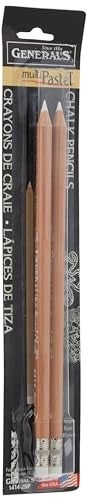 General's General Pencil 2 Piece MultiPastel Chalk Pencils White 