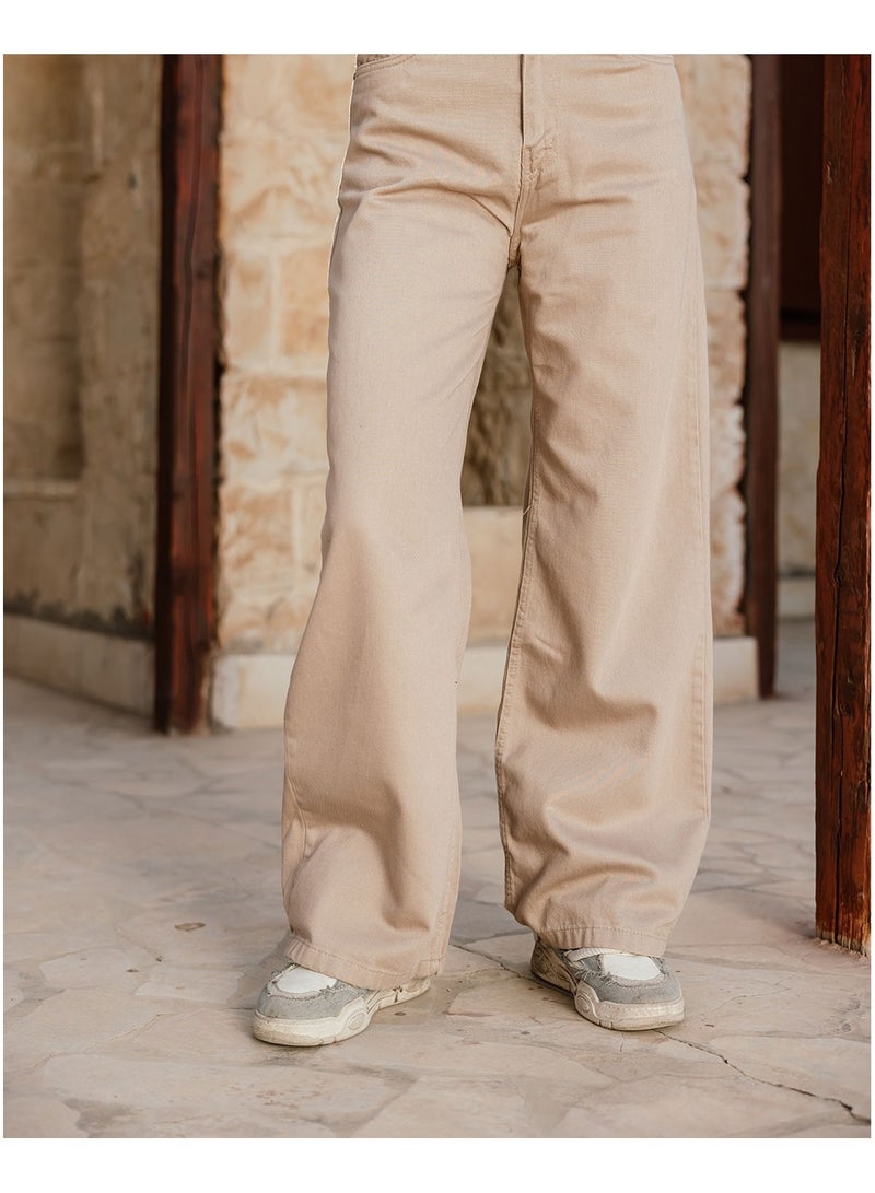 Women Gabardine Wide Leg Pants