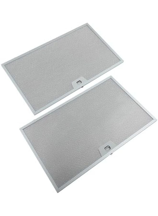 2 قطعة 506x300x9 مم 5 طبقات مرشح شحم ملمع بالفضي شبكة معدنية بديل شفاط المطبخ - Image 1