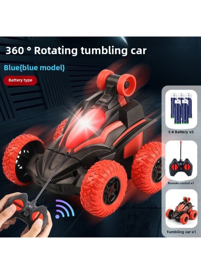 Remote Control Car Toy Boy Wireless Remote Control Off-road Vehicle Electric Rollover Stunt Children High Speed Small Car-Color:Tumbling Car Wireless Remote Control/flip Lighting-Scale:Ordinary Bat