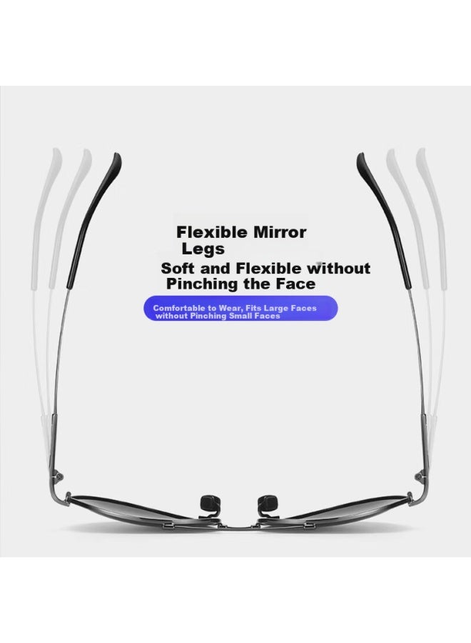 Fesete Men's Sungl, Aviator Sungl For Driving, Photochromic Polarized Uv Protection Sungl - Image 5