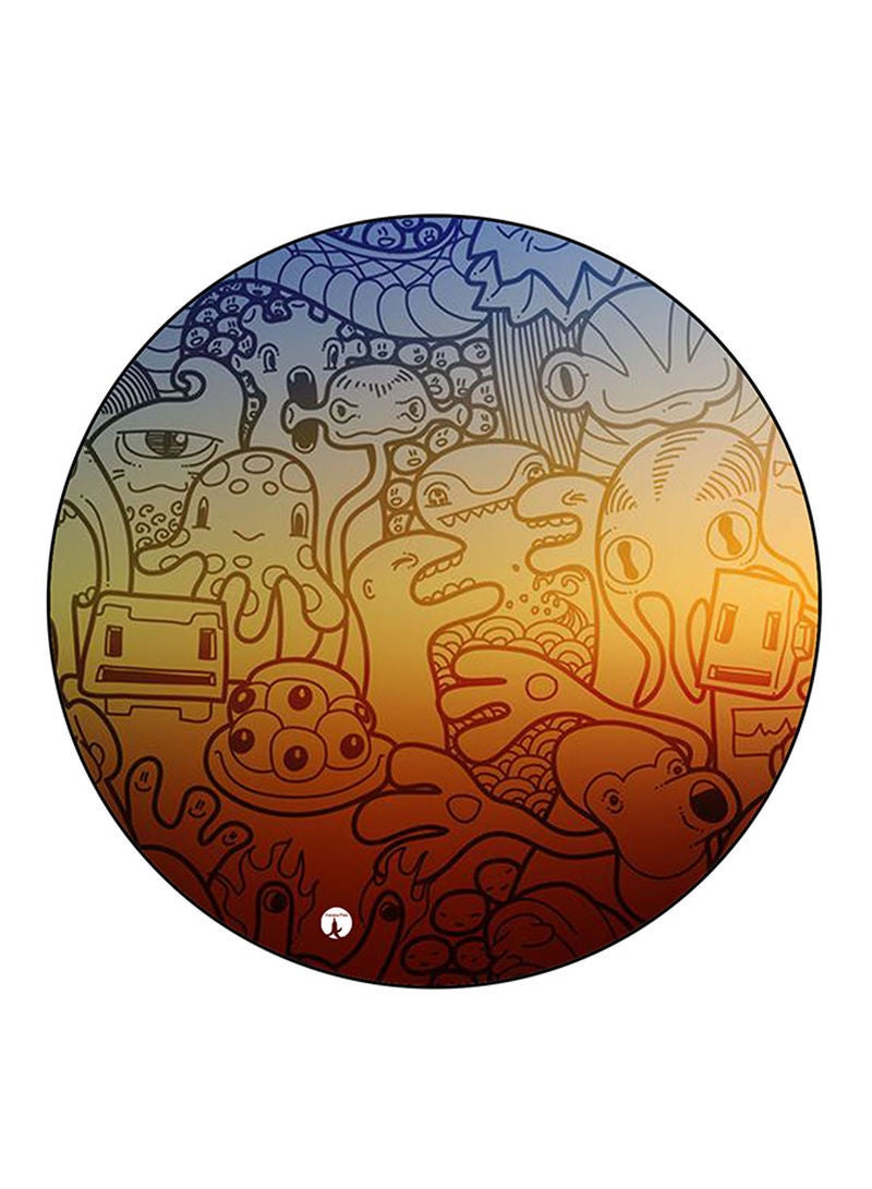 RKN Random Things Printed Mouse Pad Multicolour