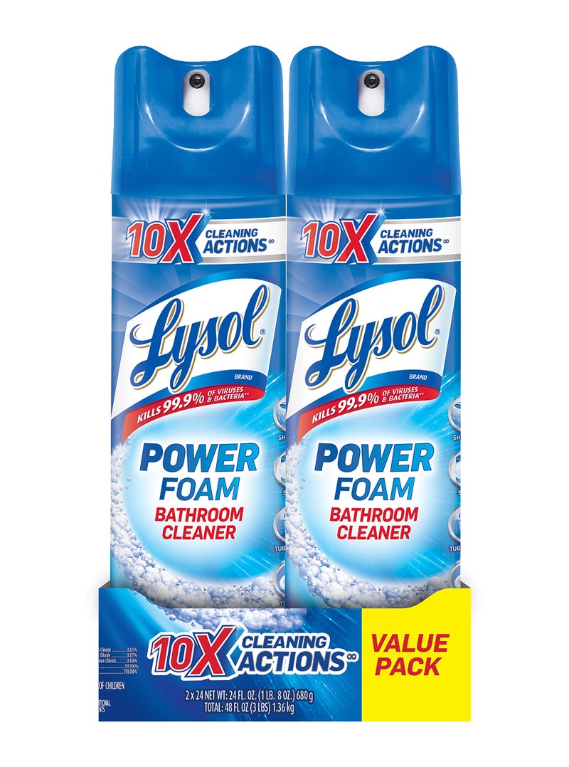 Lysol Bathroom Cleaner Spray  Blue  Island Breeze  48Oz (2X24Oz) - Image 1