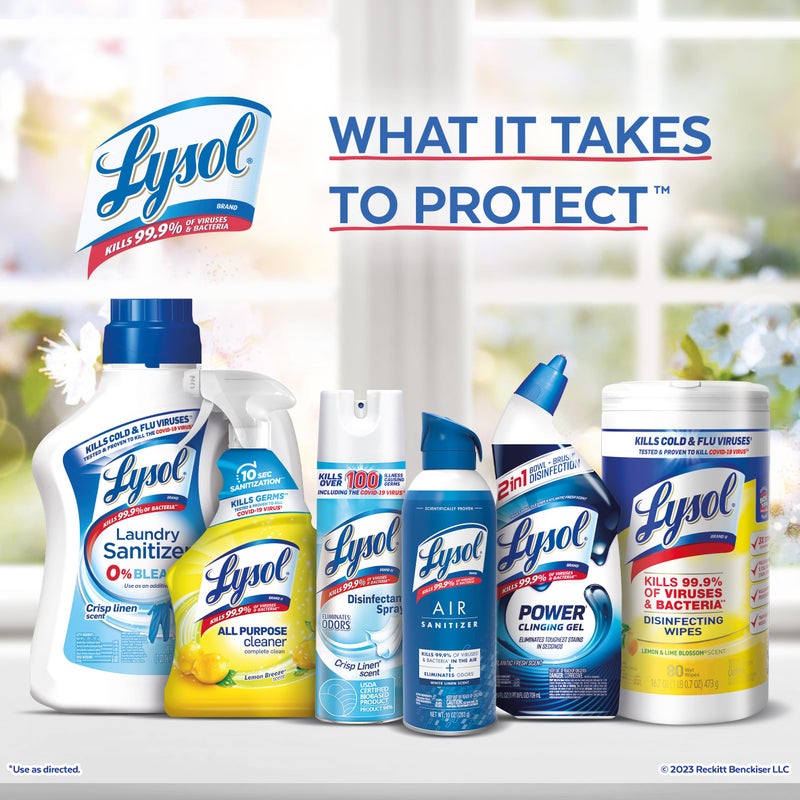 Lysol Bathroom Cleaner Spray  Blue  Island Breeze  48Oz (2X24Oz) - Image 5