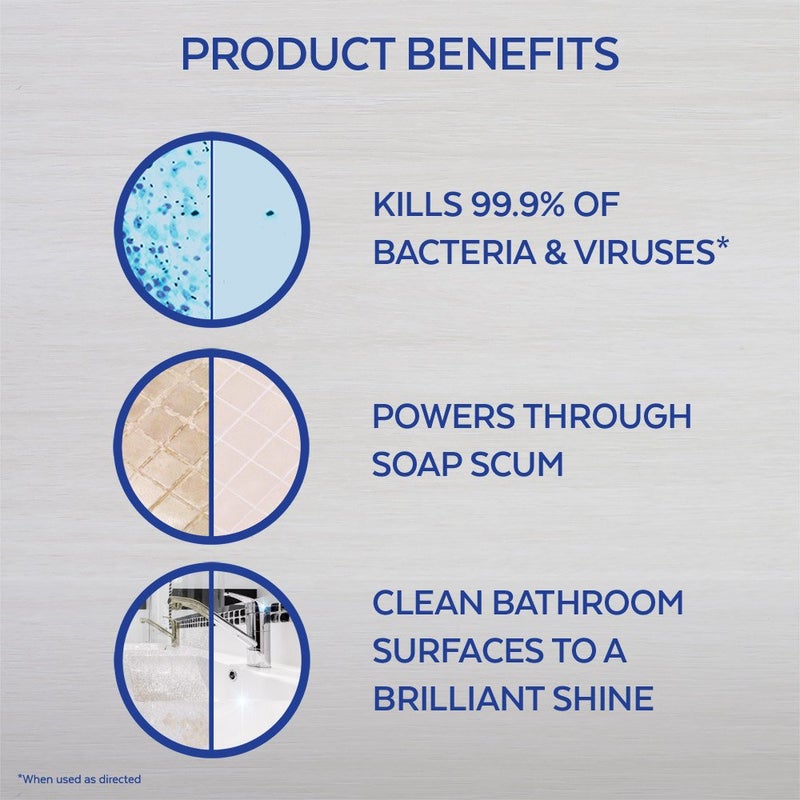 Lysol Bathroom Cleaner Spray  Blue  Island Breeze  48Oz (2X24Oz) - Image 2