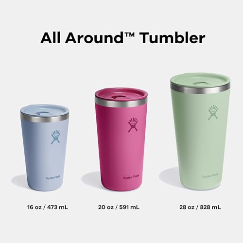 Hydro Flask All Around Tumbler Press-in Lid, Insulated Travel Mug, Stainless Steel Coffee Cup 20 Oz Surf Blue - Image 5